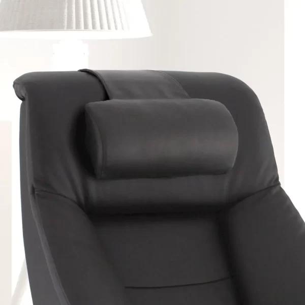 Leather Recliner with Pillow & Ottoman - Image 2