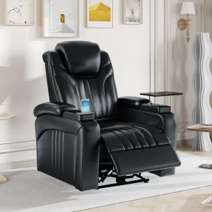 Power Home Theater Leather Recliner