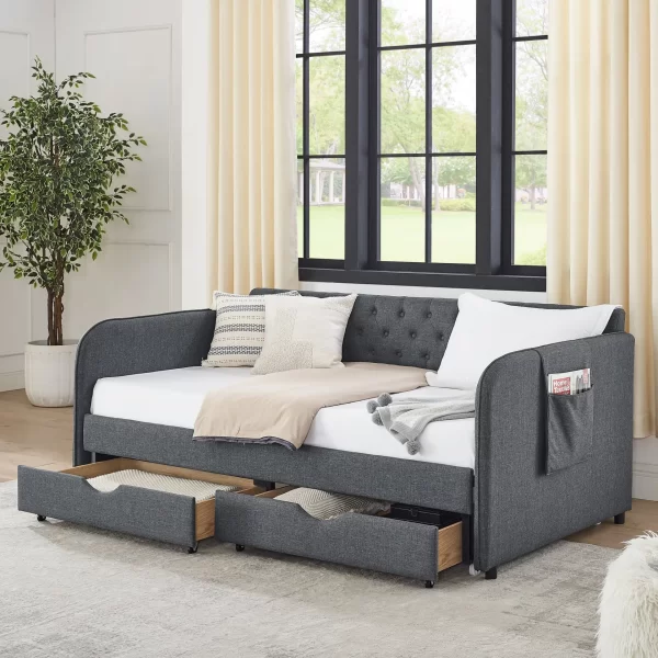 Twin Size Daybed /Trundle Bed & Storage Drawers - Image 3