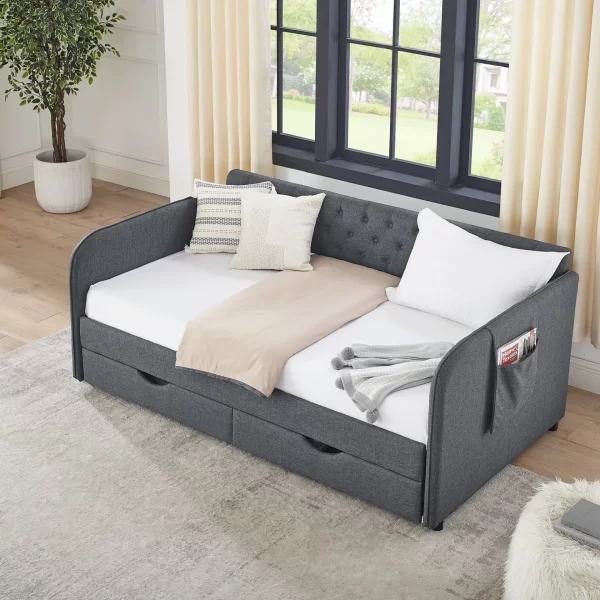 Twin Size Daybed /Trundle Bed & Storage Drawers - Image 4