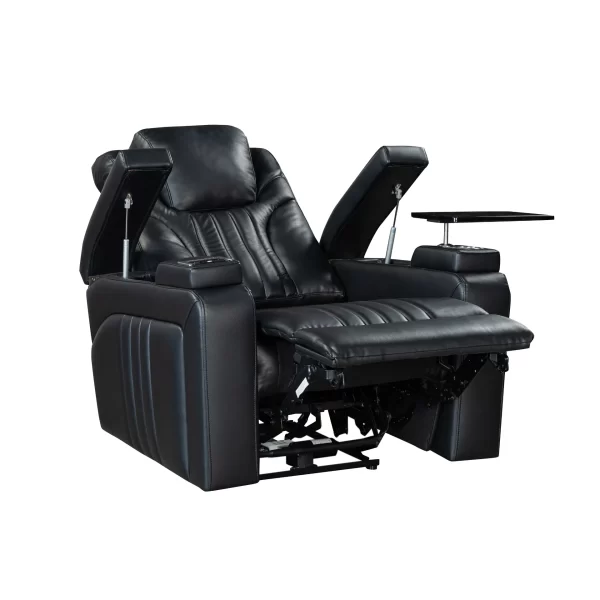 Power Home Theater Leather Recliner - Image 8