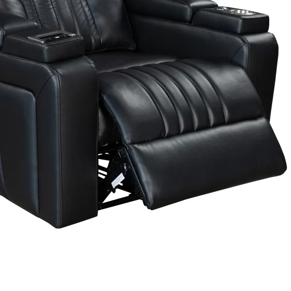 Power Home Theater Leather Recliner - Image 17