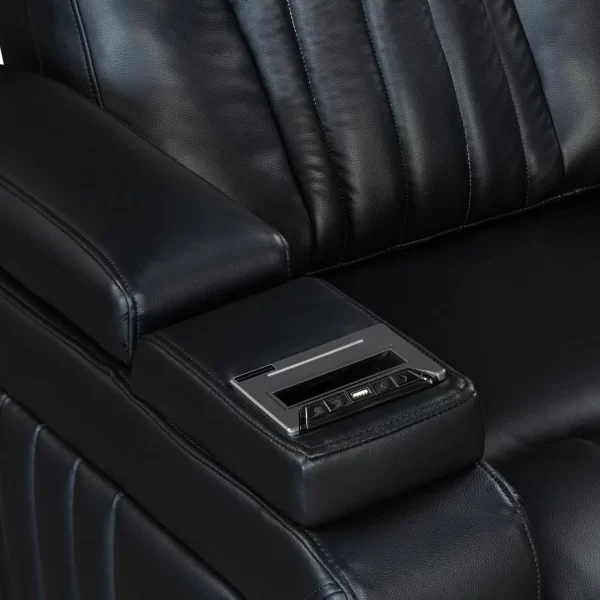 Power Home Theater Leather Recliner - Image 19