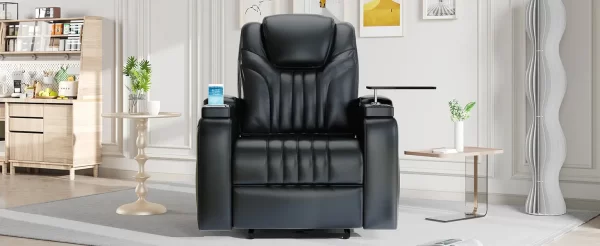 Power Home Theater Leather Recliner - Image 27