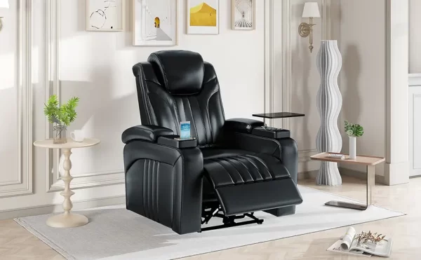 Power Home Theater Leather Recliner - Image 29