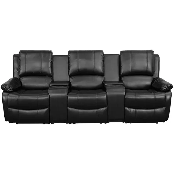 3-Seat Theater Recliner - Black Theater. - Image 4