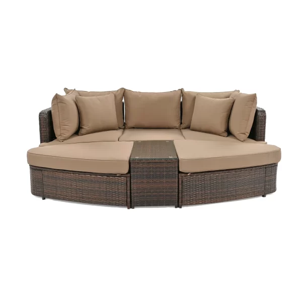 6-Piece Patio Round Sofa Set - Image 8