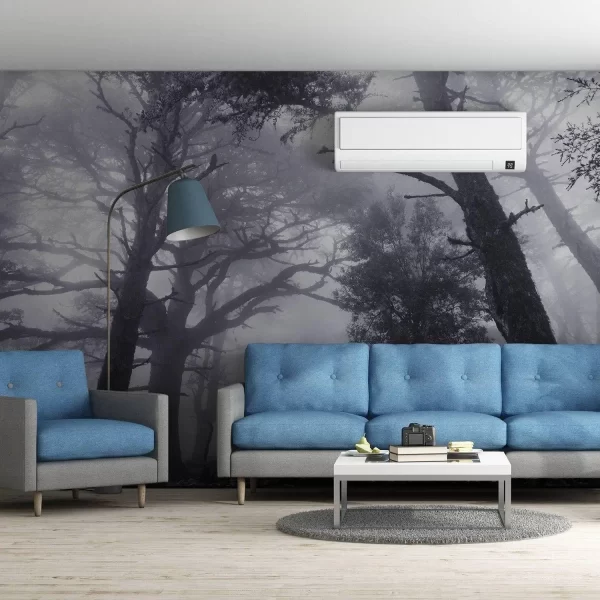 Misty Forest Wall Mural, Large Tree View Landscape Wall Decal, Scenic Nature Wallpaper - Image 6